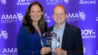 Group photo of Gina Geis, MD, associate dean of professional fulfillment at Albany Medical College, and Daniel Pauze, MD, vice president of medical affairs and chief medical officer at Albany Med