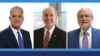 Composite photo includes headshots of Albany Med Health System leaders Tony James, Gregg Meyer, MD, and Steven Frisch, MD