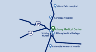 Map of Albany Med Health System locations