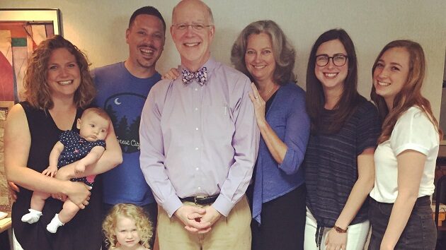 A large family posing for a family photo