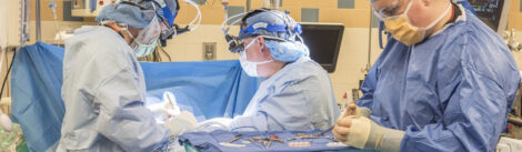 Three surgeons in an operating room