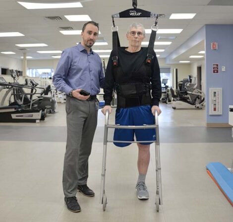 Bioness Vector patient John Carver at Albany Med's Outpatient Physical Therapy